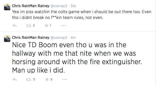 Illustration for article titled Chris Rainey: Waived For "Horsing Around With The Fire Extinguisher"